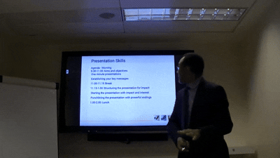 Poorly lit presentation